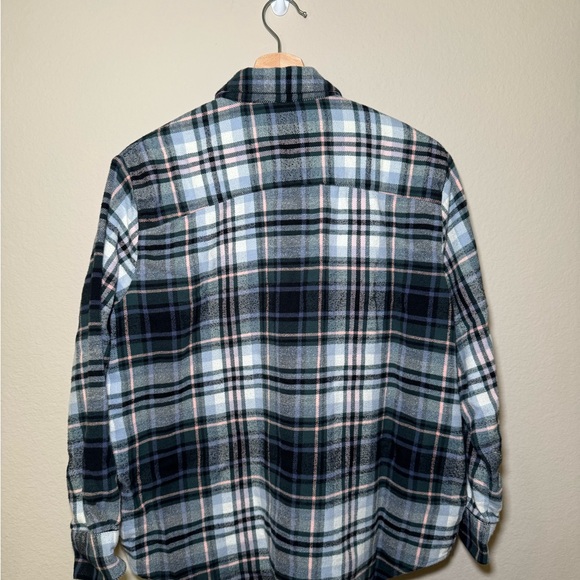 Madewell Medium midnight green flannel Sunday shirt in cronston Plaid - Picture 12 of 12